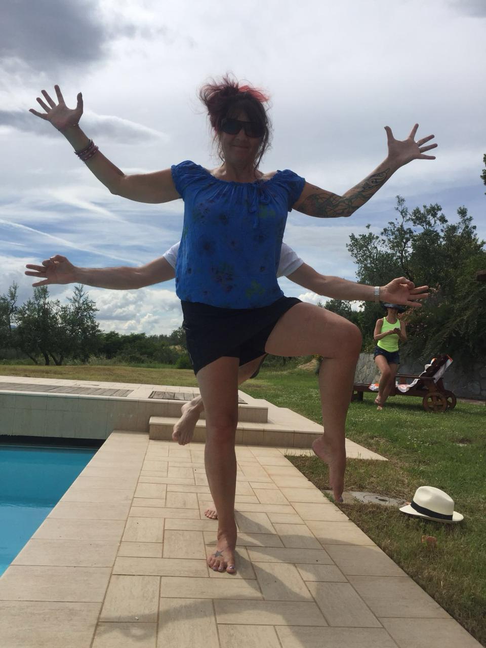 Lana Spitz practising tree pose