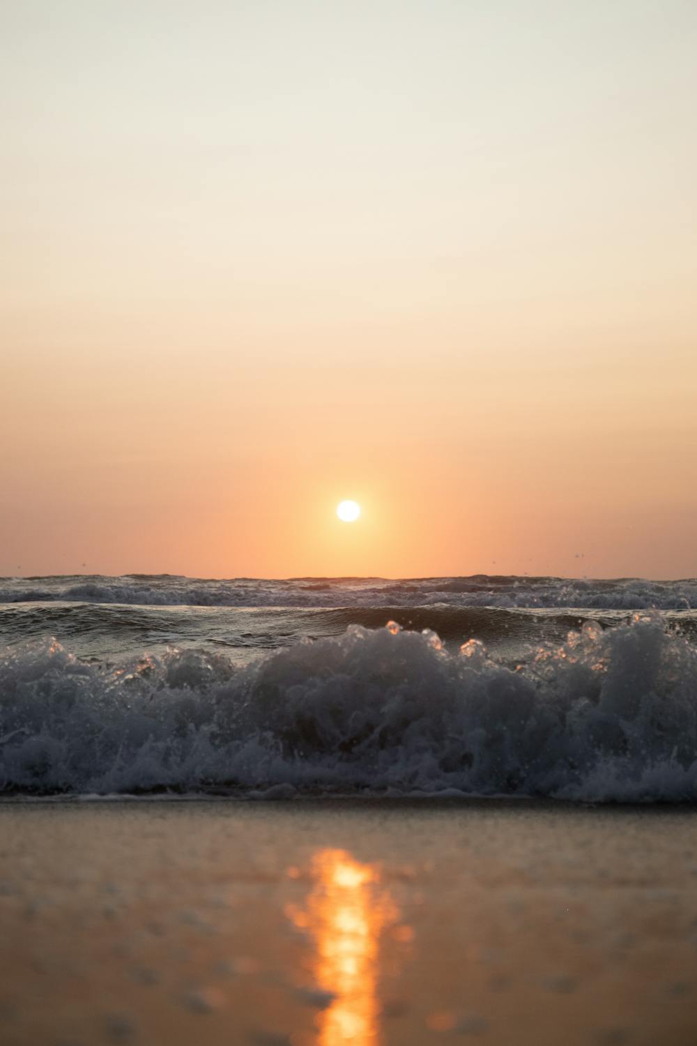 The Pacific coast at Puerto Escondido at sunset